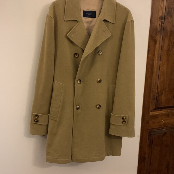 Burberry Men’s Double Breasted Pea Coat, Tan XL - Picture 2 of 11